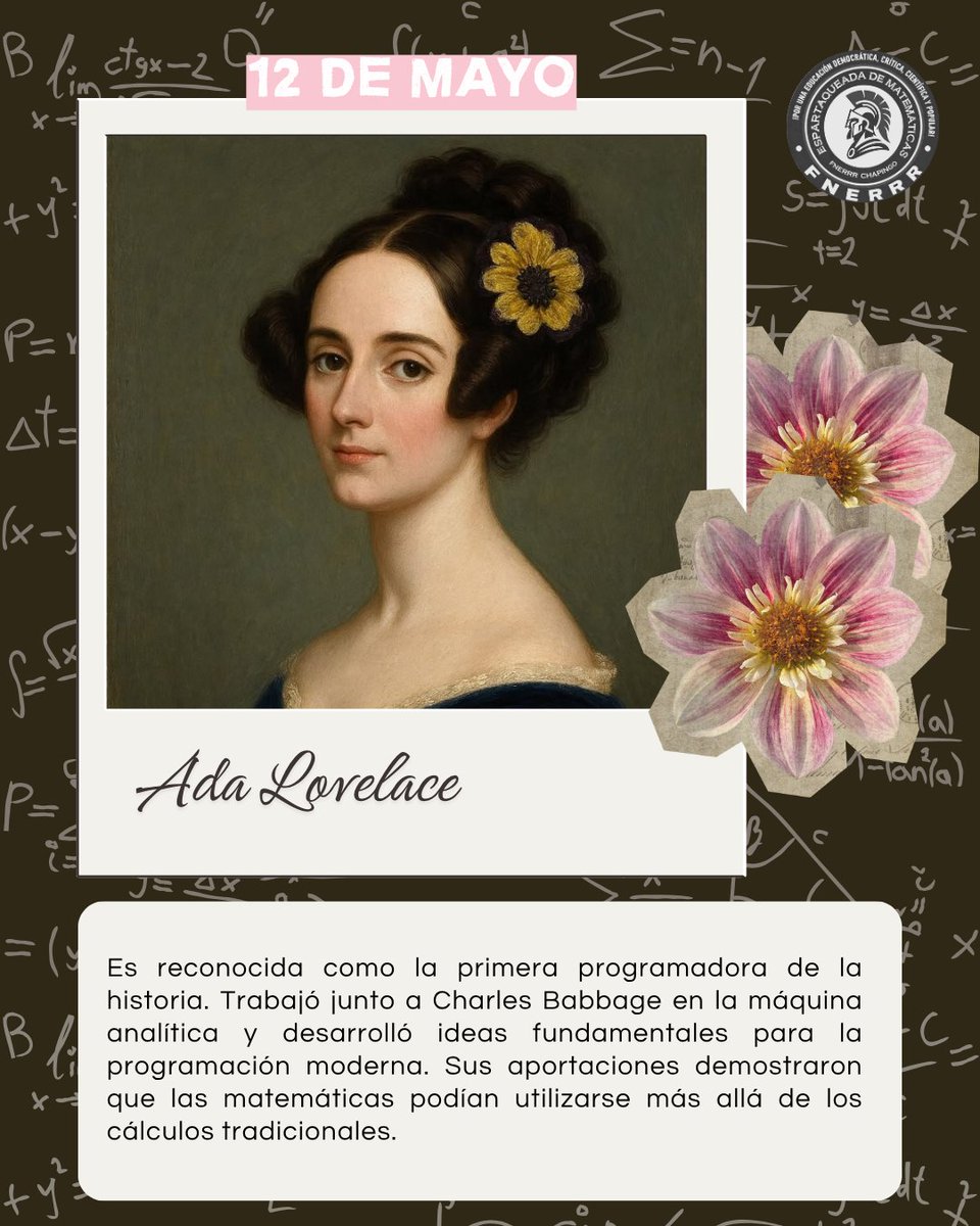 ChapingoFnerrr's tweet photo. ¡El talento no tiene género! 📐✨

​Hoy, 12 de mayo, celebramos el impacto de las mujeres en la ciencia y la lógica. Gracias a sus ideas, el mundo de las matemáticas sigue evolucionando.

​¡Feliz Día Internacional de las Mujeres Matemáticas! 🌸

​#12DeMayo 
#MujeresMatemáticas https://t.co/ve9Hm6OSIQ