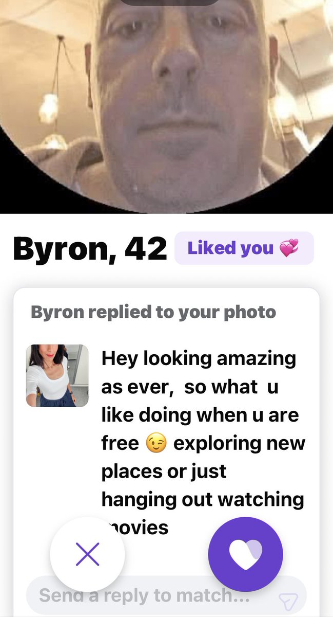 Gunner_Selena's tweet photo. So it was a polite “no thanks” from me for Byron, which turned into an all out “Hell No never in this lifetime” when I saw the 2nd pic 🥴😂
#SwipeLeft https://t.co/BcB6jfu95V