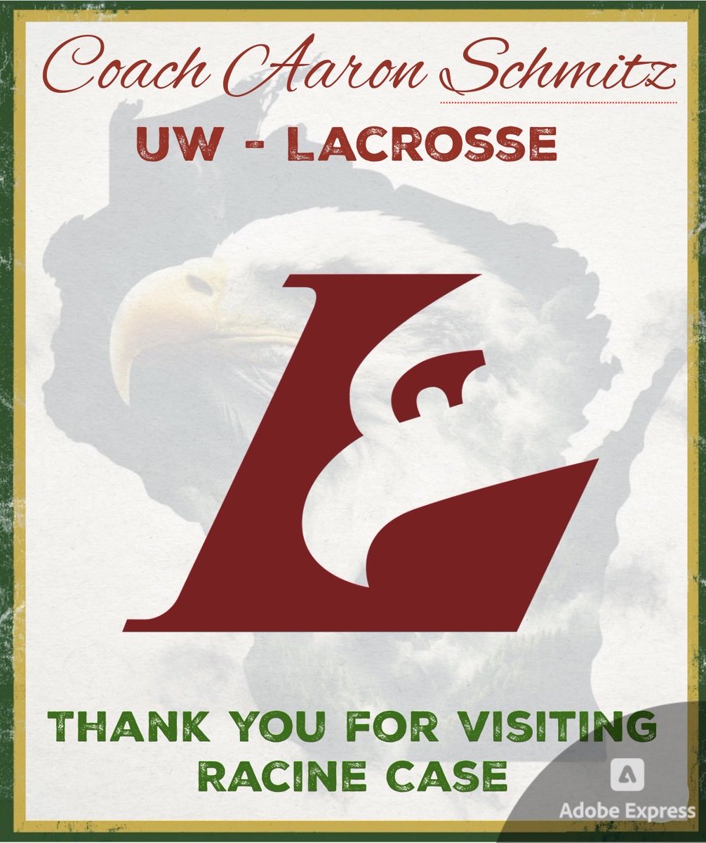 AntonGraham_'s tweet photo. Thank you for taking the time out of your day to stop by Racine Case. Safe travels coach @CoachSchmitzUWL #EarnYourWings #CasePride https://t.co/iRQAXuqeXa