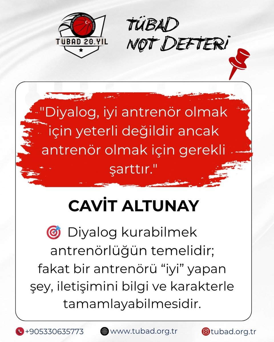 _TUBAD's tweet photo. 🎯 Diyalog kurmak, antrenörlük mesleğine adım atmanın temel şartıdır; ancak bir antrenörü "iyi" yapan şey, bu iletişimi doğru teknik donanım, gözlem ve stratejiyle birleştirebilmesidir. Sadece talimat veren değil, sporcusuyla ortak bir dil kurabilen antrenörler fark yaratır. https://t.co/N9Vt4RkbBw