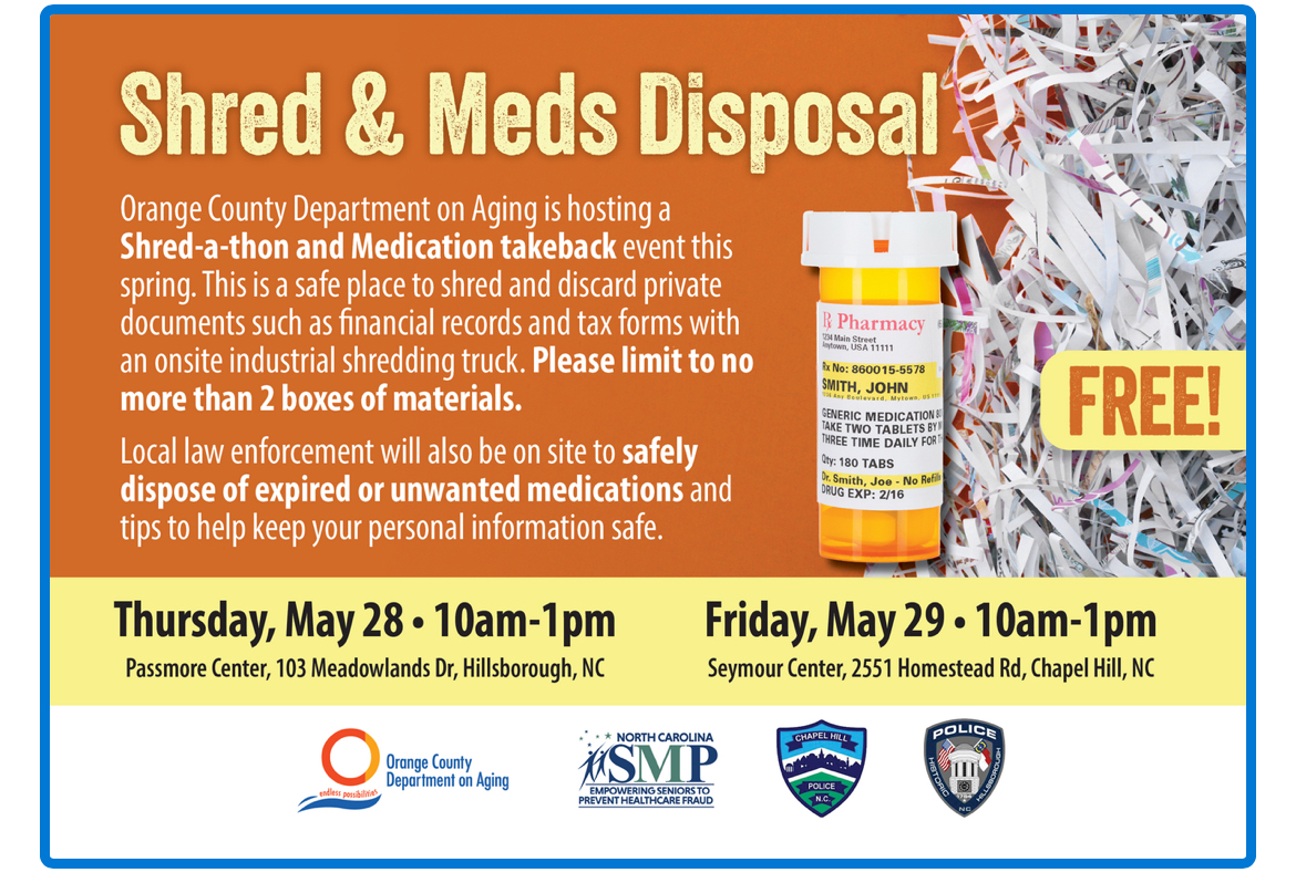 FSA_OC's tweet photo. Orange County Department on Aging is Hosting a Shred-a-thon &amp; Medication Takeback Event!

https://t.co/3X6RvqlFUg https://t.co/w6OJbjLqrp