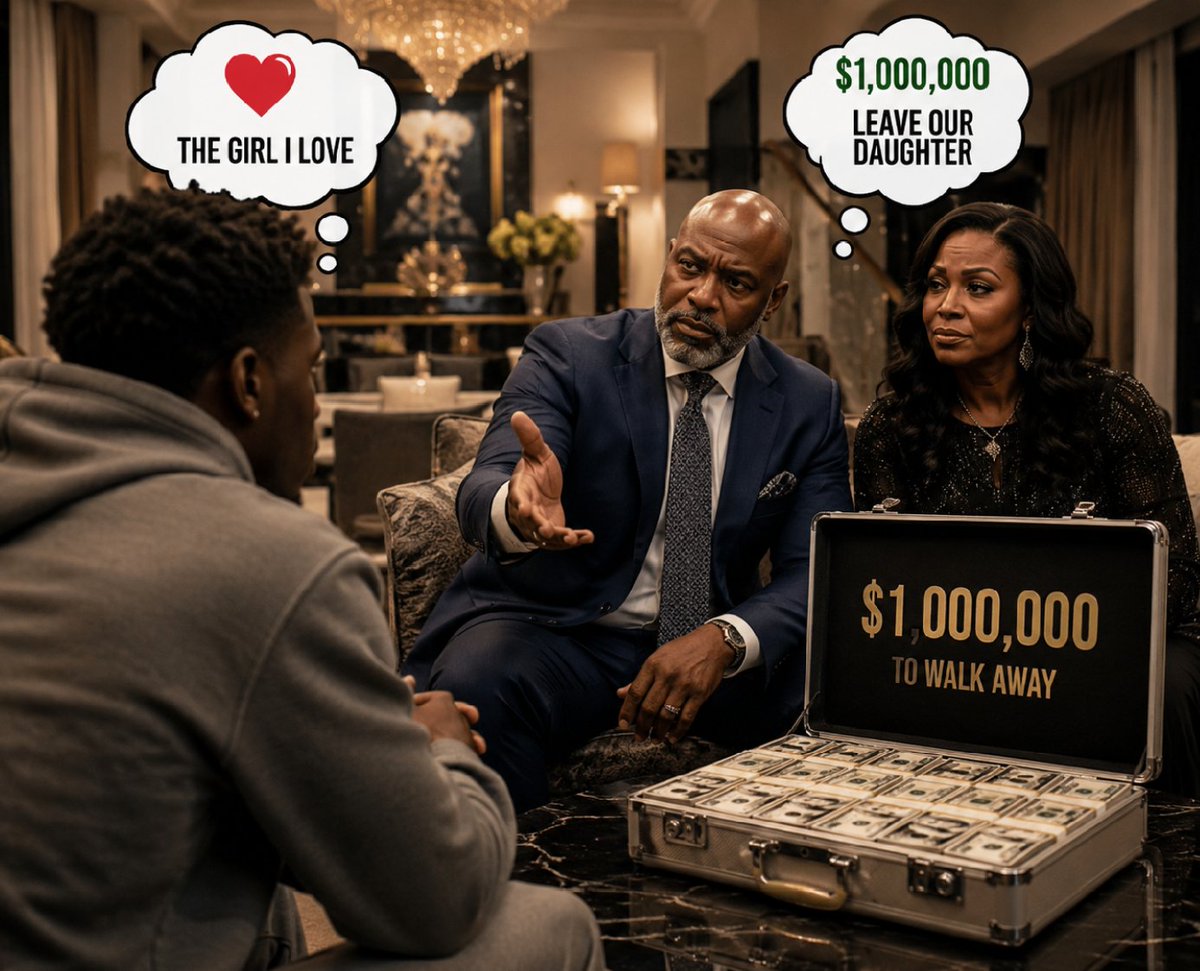 Webmasterdev1's tweet photo. Quick question, my guys 🤔💭
Imagine you go to visit your girlfriend’s parents, and they’re super rich 💰… then they offer you $1,000,000 to leave their daughter 😳
You truly love her ❤️… but you’re a broke guy at the moment 🥲
Be honest, man to man — what will you do? 💬👀 https://t.co/pdPvipBTie