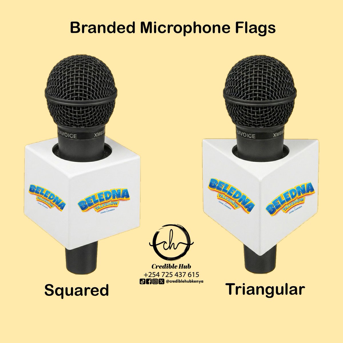credible_hub's tweet photo. ## Elevate Your Show with Custom Mic Flags! 🎙️✨

Take your interviews, podcasts, and talk shows to the next level with professional, custom-branded microphone flags! As shown in `image_0.png`, we offer both **Squared** and **Triangular** designs to perfectly match your brand’s https://t.co/8tgafDmfB9