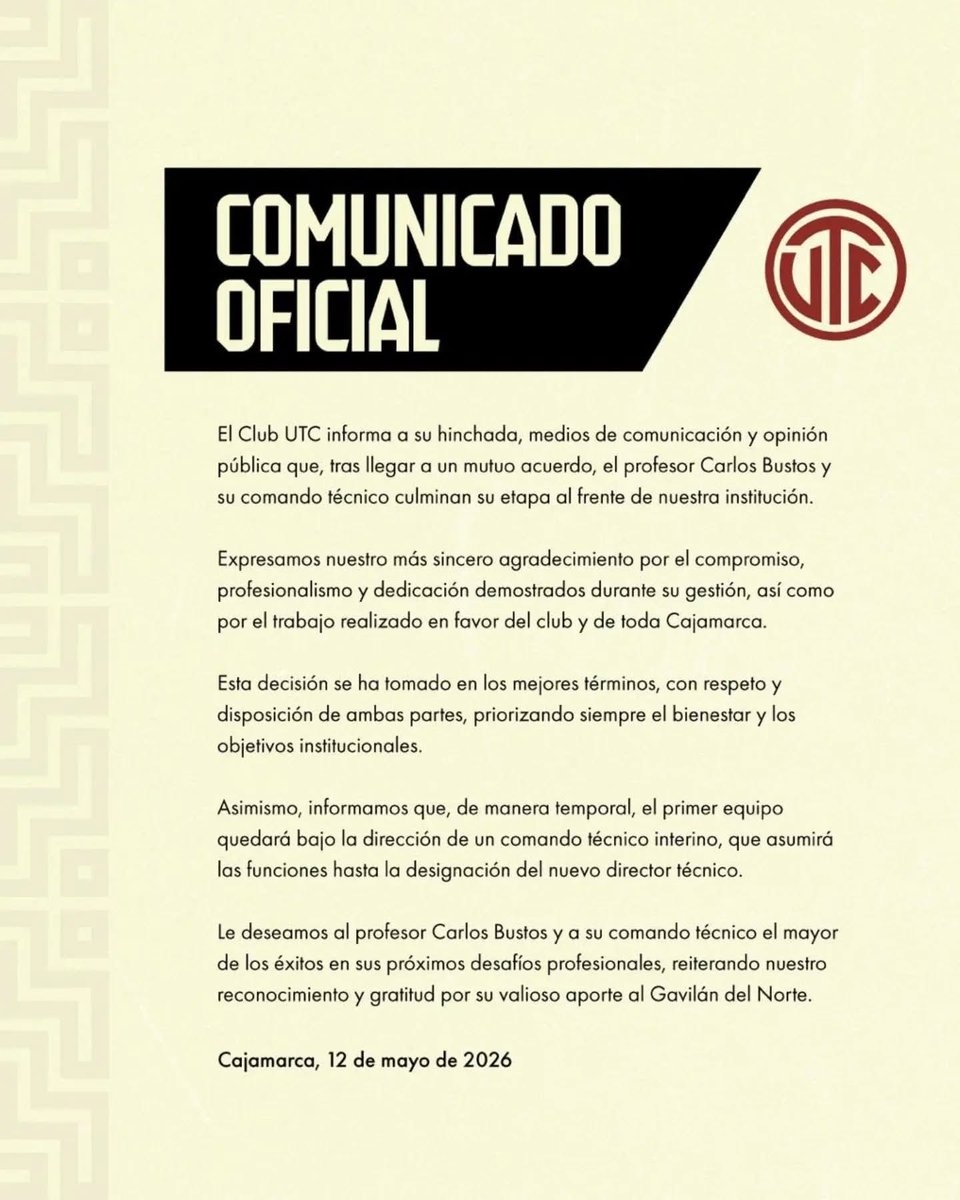 osiasrg's tweet photo. UTC está por encima de cualquier momento difícil.
Tomaremos las decisiones necesarias para volver a competir como Cajamarca merece. 🦅 https://t.co/5h08fKF9mV