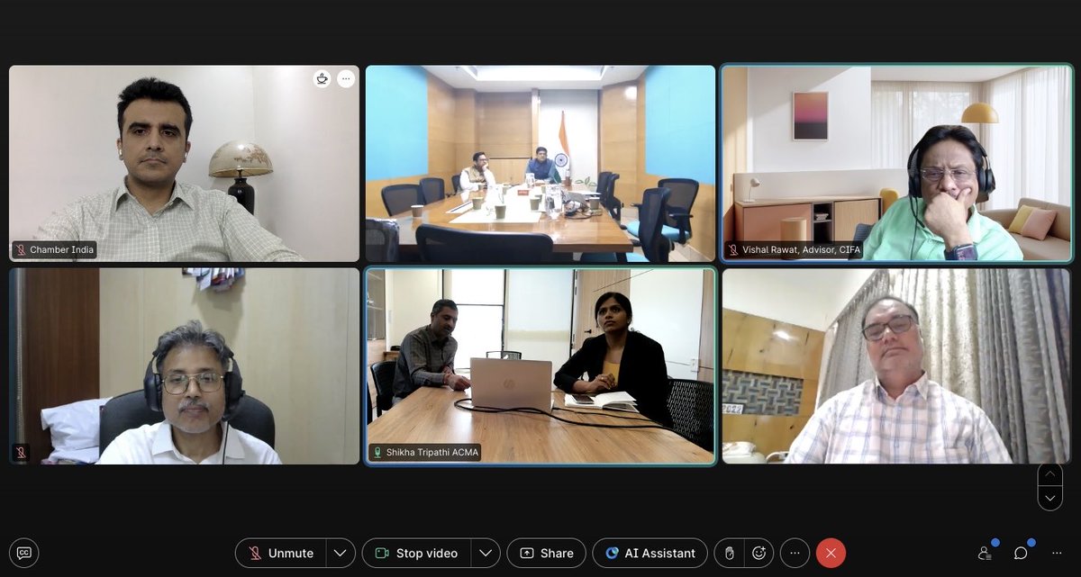 ChamberIndia's tweet photo. @ChamberIndia participated in the VC organised by @DPIITGoI focused on strengthening engagement with business and trade associations for wider industry awareness and outreach regarding India’s global trade agreements, industrial policies, and key government initiatives.
 
@CimGOI |