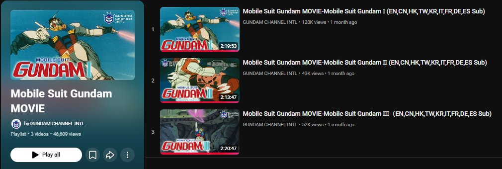 GundamMoments's tweet photo. Happy reminder that the original Mobile Suit Gundam compilation movie trilogy is available to watch FOR FREE on the Youtube official Gundam channel (previously Gundaminfo) https://t.co/4rp5FXyoIL https://t.co/0TNqeDgvOu