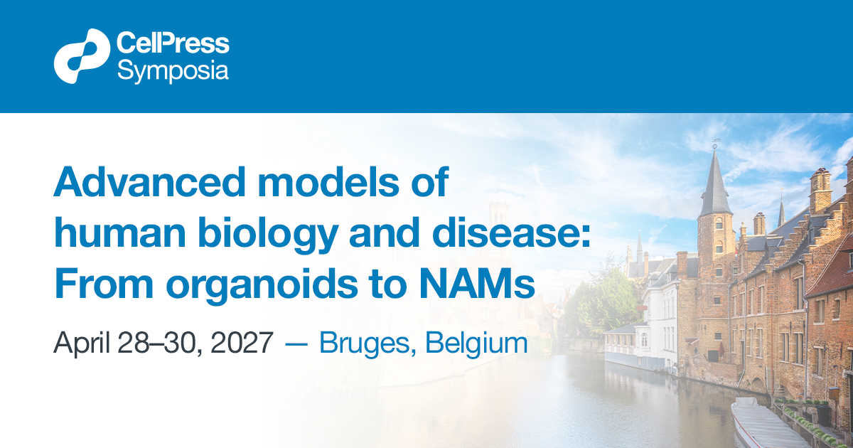 CellPressEvents's tweet photo. Join us in Bruges, April 28–30, 2027, to explore how breakthroughs in organoid technology and next-generation NAMs are reshaping disease modeling, drug discovery, toxicity testing, &amp; clinical translation.

#CPSOrganoidsNAMs27 @CellPressEvents
Visit: https://t.co/uOsnfgFWm5 https://t.co/bF8r4l6bBl