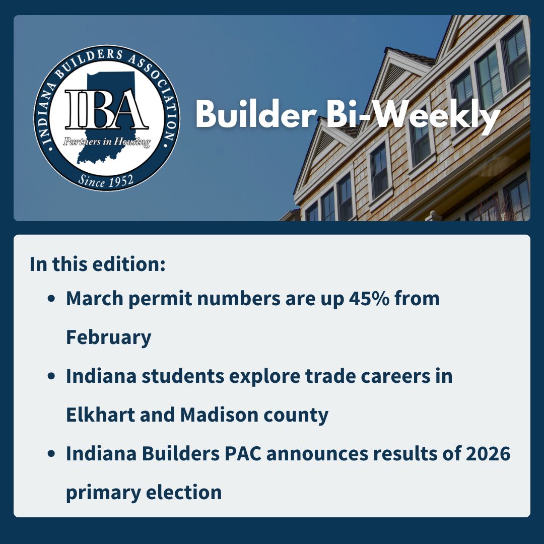 IBAHome's tweet photo. The latest edition of the Builder Bi-Weekly is out! 📰 Catch up on the latest in housing news here: https://t.co/y8pu29c1hg https://t.co/0i4urWLaCI