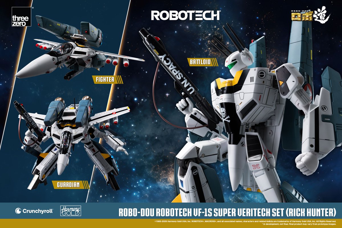 ThreeZero Robotech Robo-Dou VF-1S Super Veritech Set (Rick Hunter