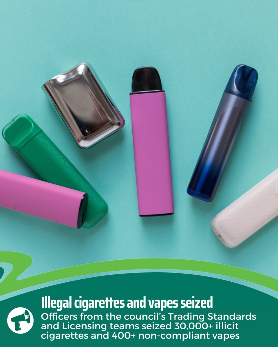 Over 30,000 illicit cigarettes, along with more than 400 non-compliant vapes  and a quantity of hand rolling tobacco was seized from a retail premises in  Peterborough. Officers from the council's Trading Standards