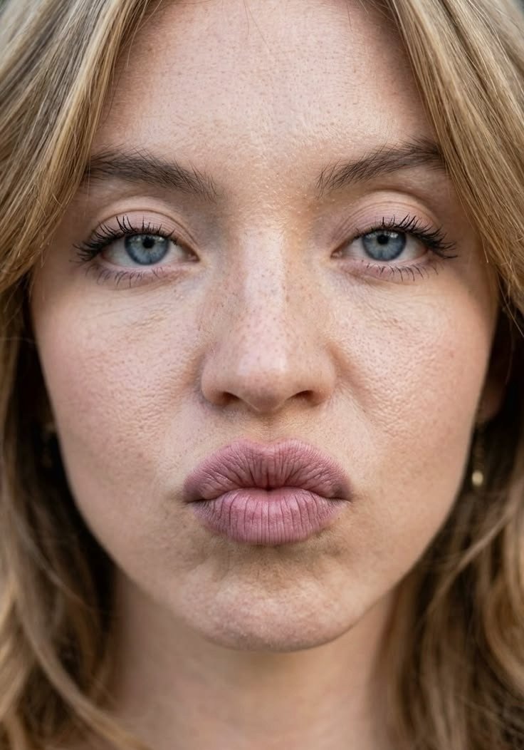 HollywoodFaces's tweet photo. sydney sweeney freckles are so cute i never noticed them before 🥰 https://t.co/da1Gp1Bxa6
