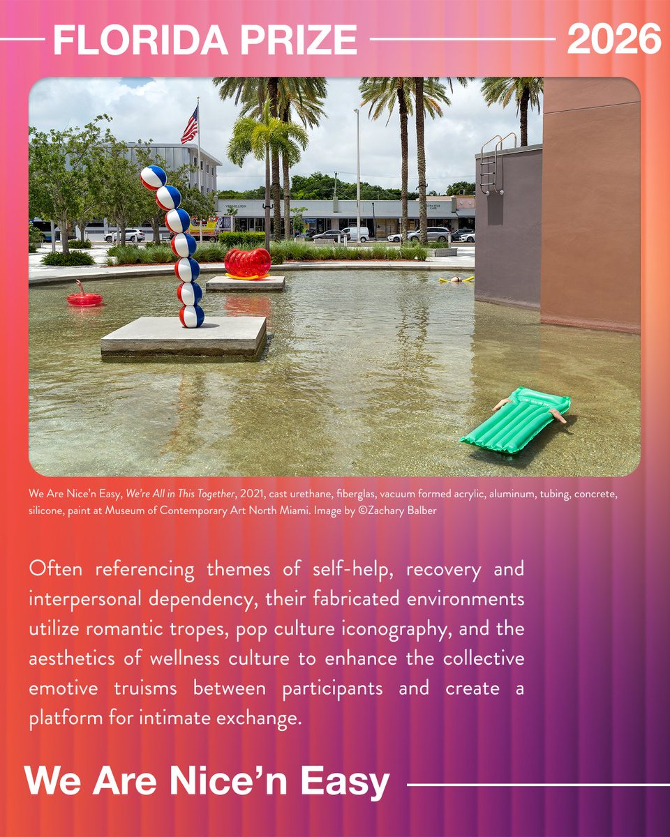 omaorlando's tweet photo. Meet Florida Prize Artist duo, We Are Nice’n Easy!

See their work on view at the Orlando Museum of Art's 12th annual Florida Prize in Contemporary Art, opening May 30, 2026. https://t.co/CXLgfDlMkK
