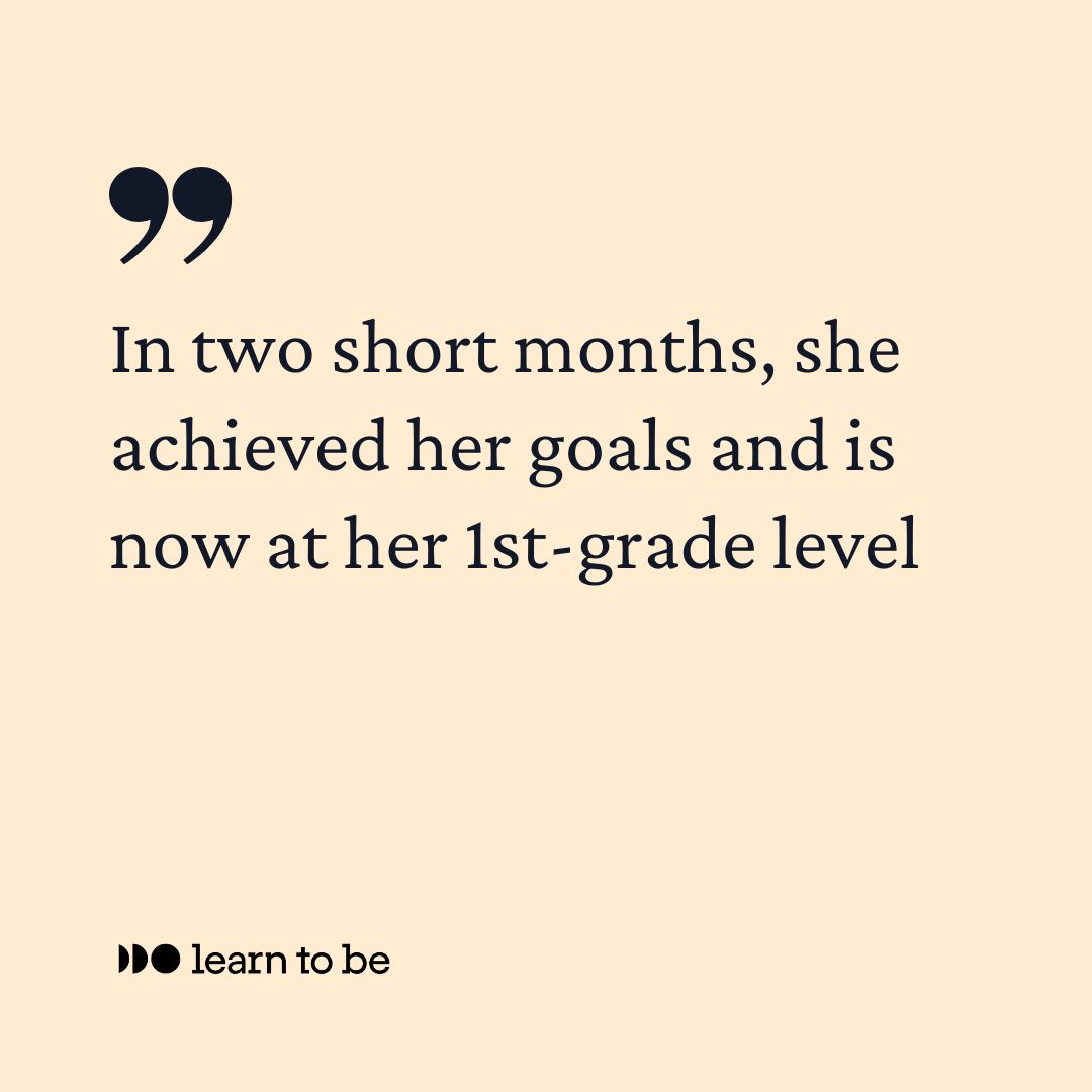 learntobe's tweet photo. "In a short time, she came out of her shell and blew me away with her hard work and confidence. I am very pleased to announce that, in two short months, she achieved her goals and is now at her 1st-grade level."

Read the full testimonial here: https://t.co/epn0WtH84n https://t.co/c88BJWyRgC