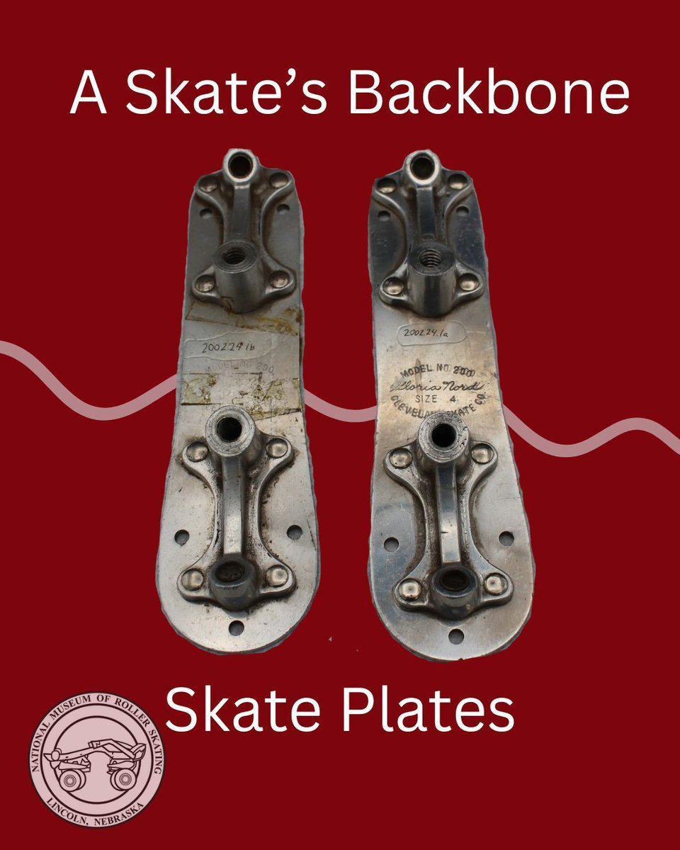 rollersk8museum's tweet photo. These vintage Cleveland Skate Co. skate plates are from the Gloria Nord line. Nord was one of the "it-girls" of roller skating during the 1940s and 50s.

Keep roller skating history rolling.
🔗 Give here: https://t.co/3RbeMKShSA
#nationalmuseumofrollerskating #KeepHistoryRolling https://t.co/fJVgtOwgWV