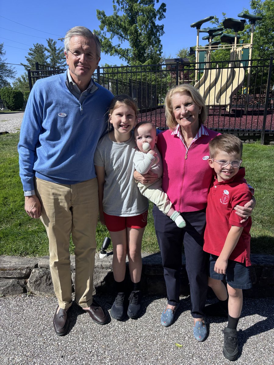 CapitoforWV's tweet photo. Just voted with Charlie here in Charleston and we brought our grandkids Eliza, Arch, and Holt! 
 
Voting is our most sacred responsibility as American citizens. I encourage you and your family to join me in this integral part of our civic duty at your polling location today 🇺🇸https://t.co/nFMA1HF3j3