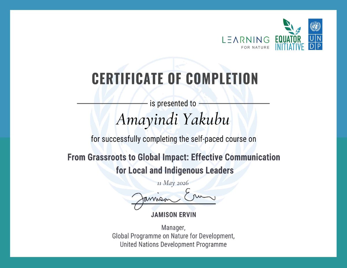 calledamayindi's tweet photo. People are rarely moved solely by your statistics today. They are touched by the connection your stories resonate with them. This is one of the insights I gained from this @UNDP course. 

#Storytelling #DevelopmentCommunication #UNDP #GrassrootsVoices #Leadership #SDGs #Advocacy https://t.co/94oe65QQUf