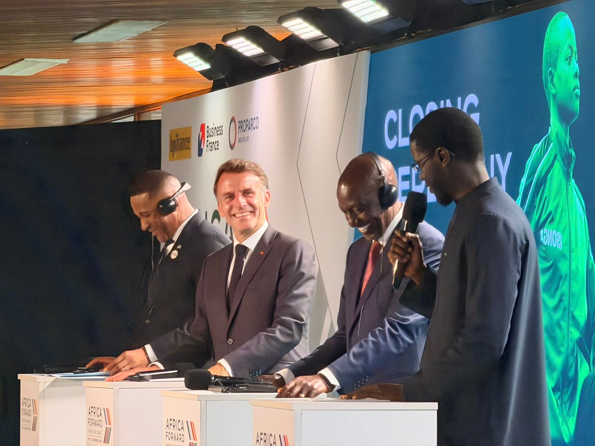 JulienNoronha's tweet photo. Depuis Nairobi, ce n’est pas seulement un événement qui s’est ouvert avec #AfricaForwardIC. C’est une conversation entre l’#Afrique et la France autour de nos grandes opportunités, et l’avenir que nous voulons construire ensemble.

Des entrepreneurs venus de plus de 40 pays africains et européens. 9 500 inscrits et 4 500 investisseurs, industriels, artistes, dirigeants économiques, créateurs, responsables publics réunis qui ont donné lieu à plus de 100 accords signés et plus de 700 rencontres d’affaires. Des parcours différents, des cultures différentes, mais une même conviction : les plus belles dynamiques naissent quand on ose se rencontrer.

Avec @AFD_France, @Proparco et @BusinessFrance, nous avons voulu imaginer un rendez-vous économique qui ressemble au monde qui change.

Un lieu où l’on vient participer, échanger, créer, nouer des liens et faire émerger des projets.

Alors nos équipes ont conçu un format vivant, ouvert, en mouvement :
- des agoras ouvertes
- des espaces de deals et de networking pour faire naître des opportunités concrètes
- des médias et créateurs de contenus pour amplifier les voix et les idées
- mais aussi de la musique, des expositions, des démonstrations, des happenings culturels et sportifs…

L’occasion également de réunir des dirigeants du Club Excellence pour une séquence d’échange exclusive avec @NicolasDufourcq et une délégation de parlementaires français : Sunna Design, MADCRM, Piriou, Groupe Ragni, Wearth Group, GL events, Artefact, Gregori International, Ellipse Group, Skynopy, Mediterrania Capital Partners.

Les partenariats durables ne se construisent pas uniquement autour d’une table. Ils se construisent aussi dans l’énergie collective, dans l’émotion, dans la confiance et dans l’envie partagée d’avancer ensemble.

Je suis particulièrement fier du travail accompli par les équipes de @Bpifrance, @MustafaCurlu, @ArnaudFloris et par tous nos partenaires mobilisés depuis des mois pour faire émerger ce grand rendez-vous Afrique-France, placé sous le haut patronage des présidents @EmmanuelMacron et @WilliamsRuto .

Ce que nous construisons ici dépasse largement un événement.

Nous créons des passerelles, des opportunités, des rencontres qui peuvent devenir des projets, des investissements, des aventures humaines.

Au fond, notre rôle est peut-être simplement celui-ci : créer les conditions pour que les personnes qui ont envie de bâtir l’avenir puissent enfin se rencontrer et construire ensemble.