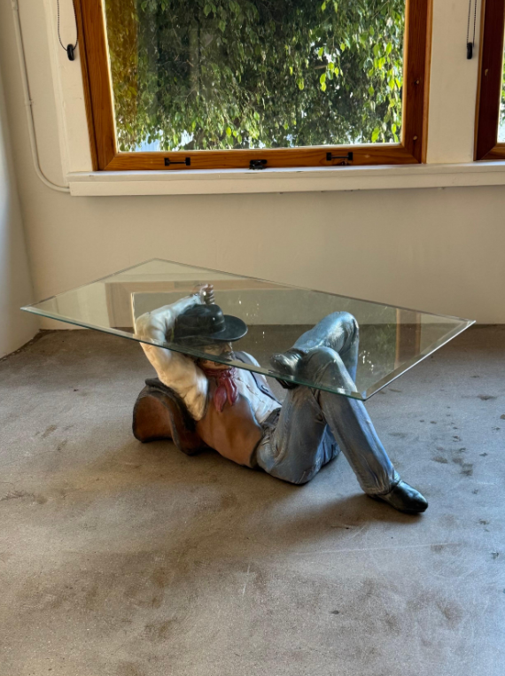 interiorsuckerr's tweet photo. 70's sculptural sleeping cowboy coffee table https://t.co/NaVK9CFTPD