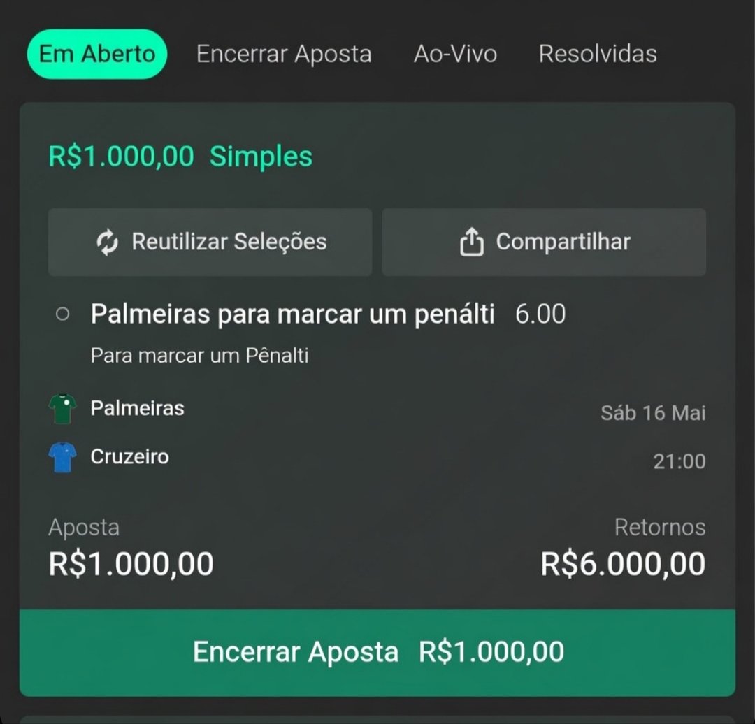 TimTones6's tweet photo. @samuelvenancio Coloquei uma grana na @bet365BR pro Palmeiras marcar gol de pênalti https://t.co/qhQXkQrx8O