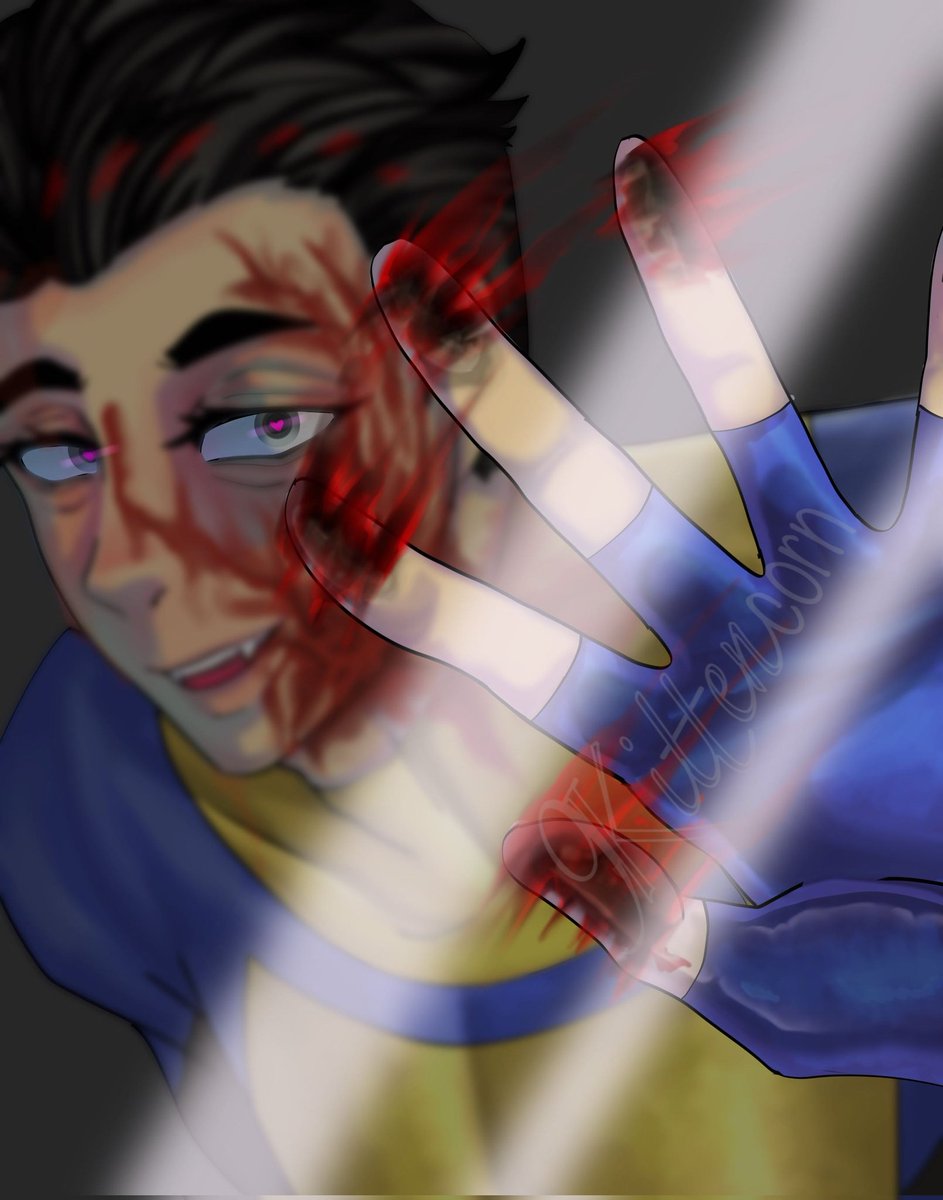 9kittencorn's tweet photo. TW // Blood
.
.
.
.
Forgot the watermark so here we go again.
Welcome on the hypetrain, Ninths.. 🫠
#invincible #invinciblemark #markgrayson #masklessmark https://t.co/YukneqmpUq
