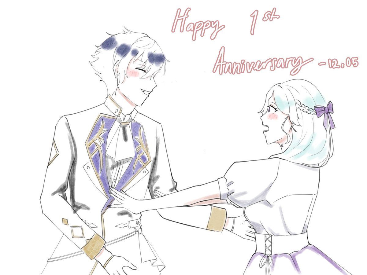Rianin14's tweet photo. Happy Anniversary JunRian 🌊🌨

🌨: "Jun-kun that awesome!"
🌊: "Came here you my princess!"
#yumelokalgallery #yume https://t.co/nMW4STXj7w