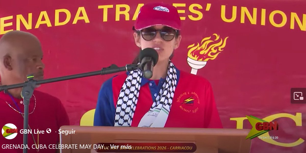 EmbacubaGranada's tweet photo. La embajadora de Cuba en Granada, @YadirysE, intervino en la conmemoración del Día Internacional de los Trabajadores, celebrada en la isla de Carriacou, donde representantes de la misión estatal cubana se unieron a trabajadores granadinos. https://t.co/7TuQLBF2rr