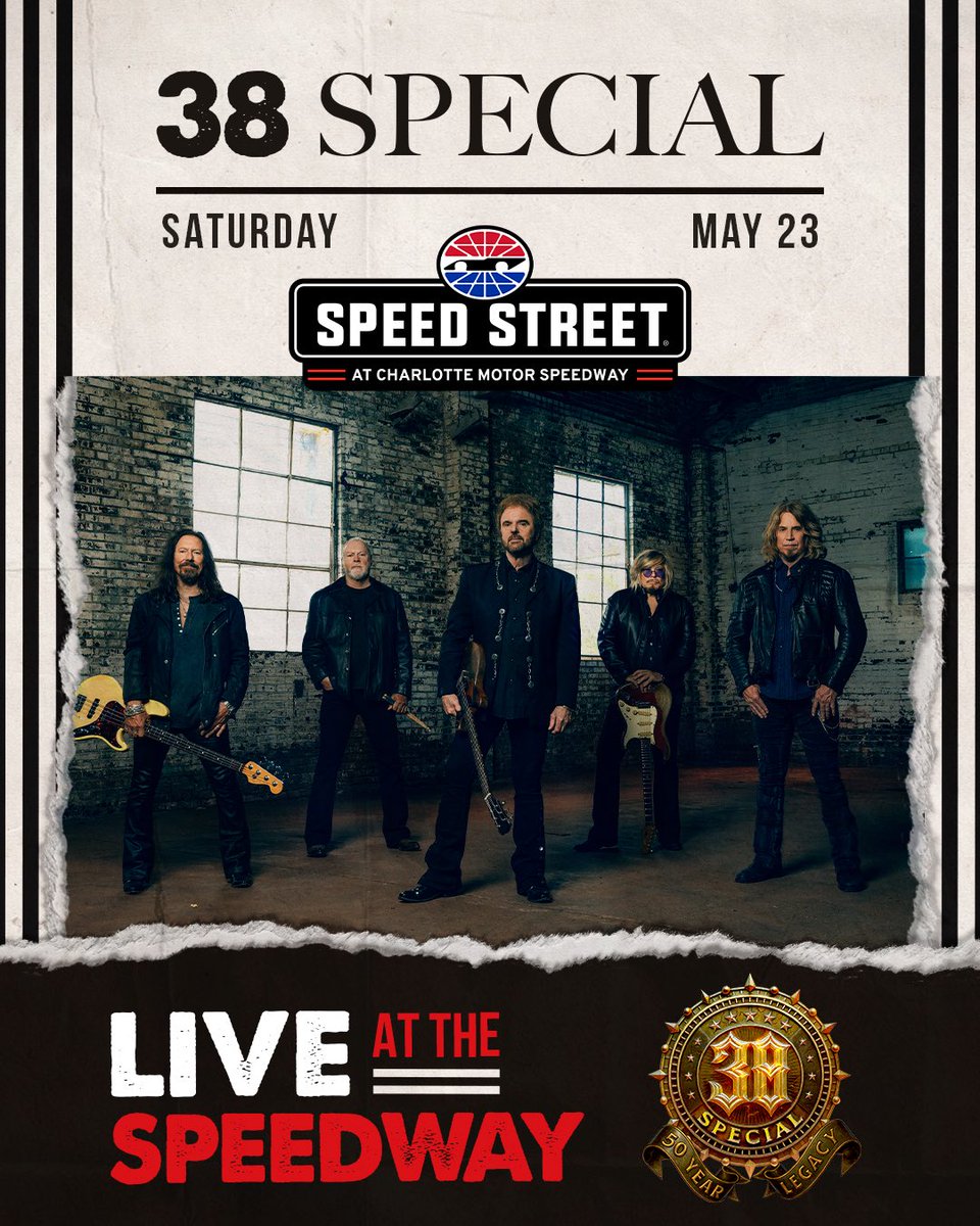 CLTMotorSpdwy's tweet photo. Next weekend is gonna be rockin’. 🤘

@HairballTweet and @38SpecialMedia are headlining the Speed Street stage on Friday and Saturday night! https://t.co/8rsAKuBUlG