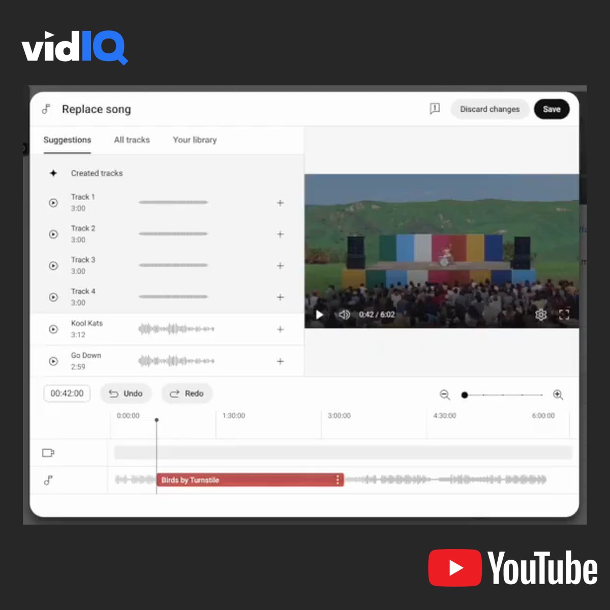 vidIQ's tweet photo. 🚨 YouTube just made Content ID claims a lot LESS scary

YouTube just quietly rolled out a new AI tool that lets creators replace copyrighted music with AI generated, royalty free instrumentals in one click. https://t.co/1HcEdqxmaJ