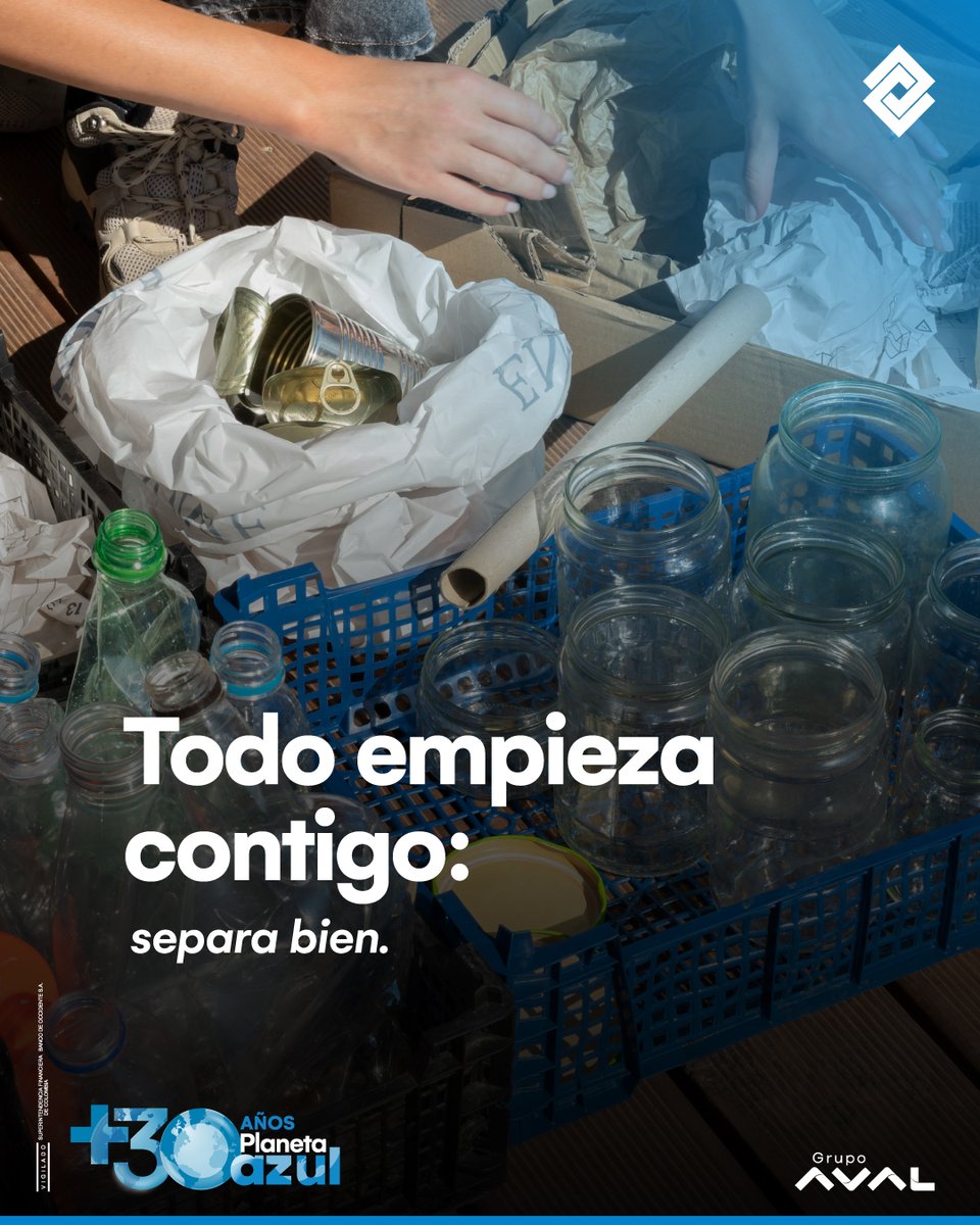 ComPlanetaAzul's tweet photo. Reciclar transforma residuos en recursos y reduce el impacto en el planeta.

¿Ya separas tus residuos?

@comunidadplanetaazul @BcoOccidente @bco_occidente @bancosaval @BancosAval
#ComunidadPlanetaAzul #PremioPlanetaAzul #Ecolibros #PlanetaAzul #TuHacerImpacta #Sostenibilidad https://t.co/NaxWdmUSvh
