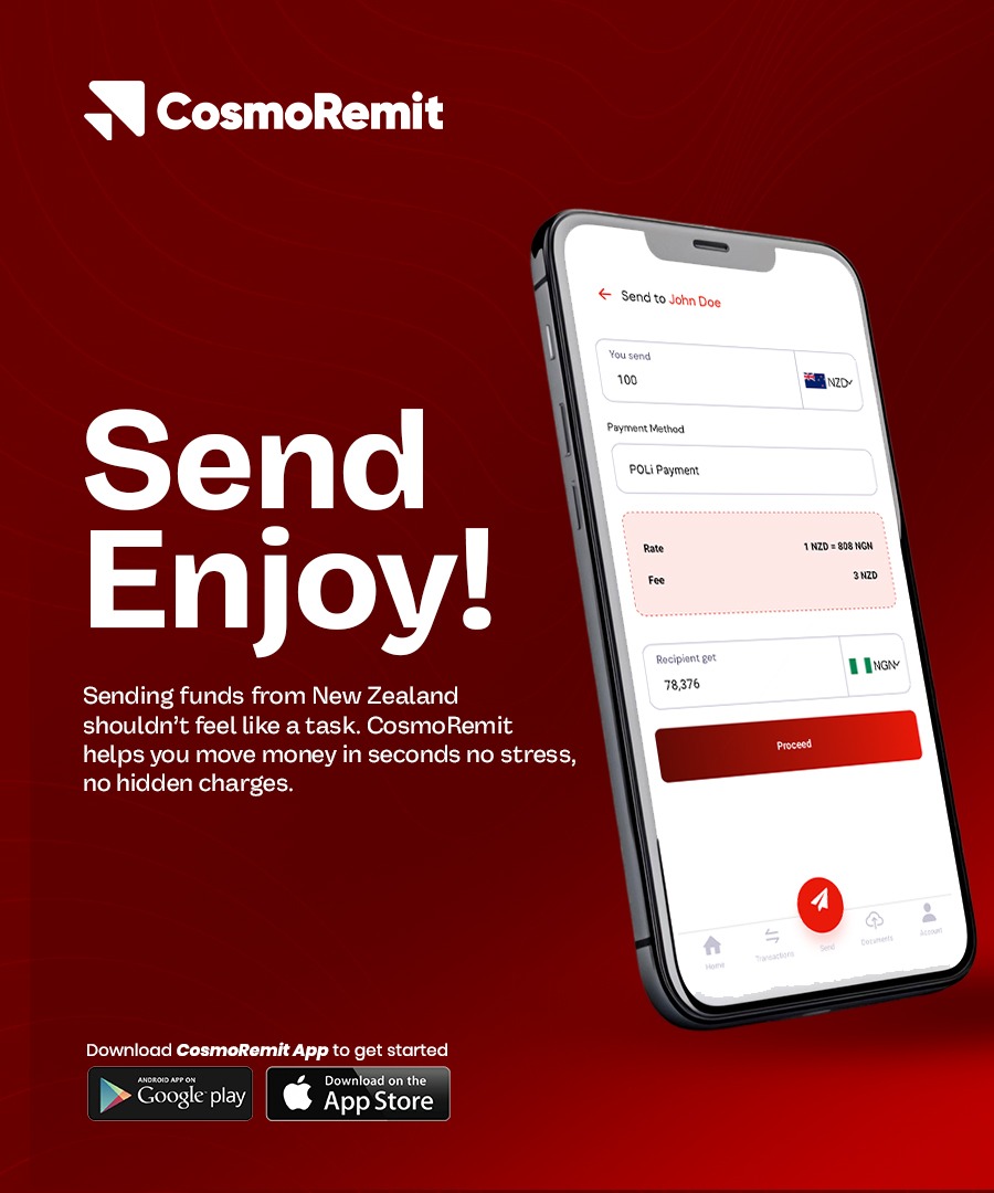 CosmoRemit's tweet photo. Send NZD globally with CosmoRemit

Fast international money transfers, competitive exchange rates, secure payments, and no hidden fees — all from one app.

From New Zealand to the world, sending money has never been easier.

#CosmoRemit #NZD #Remittance #InternationalTransfers https://t.co/gqNTEHie9x