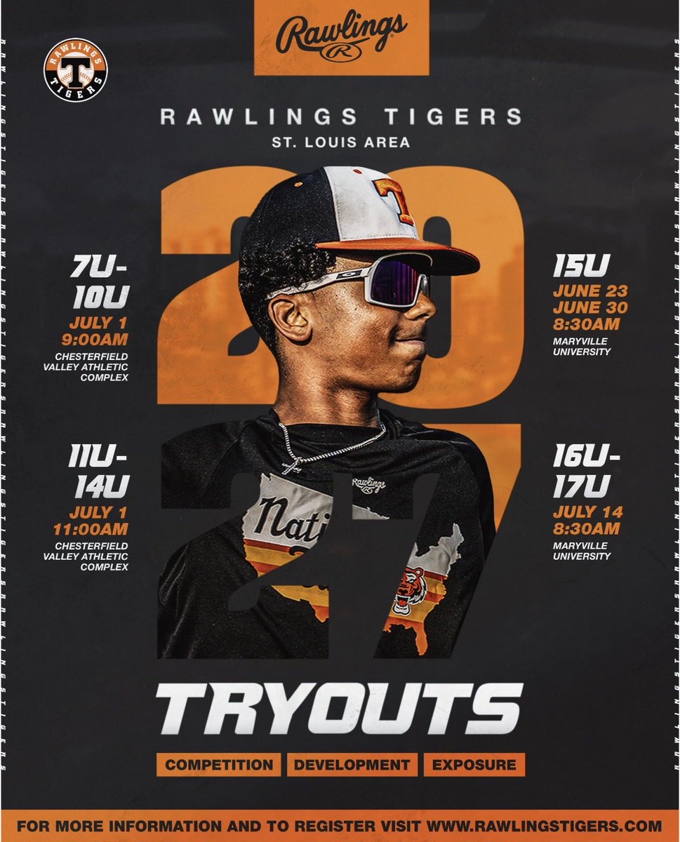 JaworowskiAaron's tweet photo. St. Louis tryouts for Fall ‘26 / Summer ‘27 are open for all age groups 7U-17U.

register at https://t.co/e4l1qSNnUv

Info 👇🏻 https://t.co/eipVIHV2xw