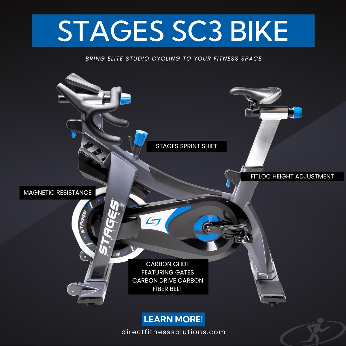 DFSGetEquipped's tweet photo. Bring elite studio cycling to your fitness space 🚴⚡
The Stages SC3 Bike combines smooth performance, magnetic resistance, and premium durability in one sleek ride. #StagesCycling #IndoorCycling #getequippedwithdfs https://t.co/FxjpbMYwa7