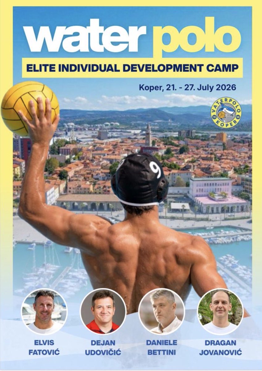 djglobalwave's tweet photo. Koper becomes the home of elite water polo in the end of July. 🌊
The Elite Individual Development Camp brings together world-class coaches and a clear focus on individual player growth.
Led by:Elvis Fatović • Dejan Udovičić
• Daniele Bettini • Dragan Jovanović https://t.co/H8lYnq1TzZ