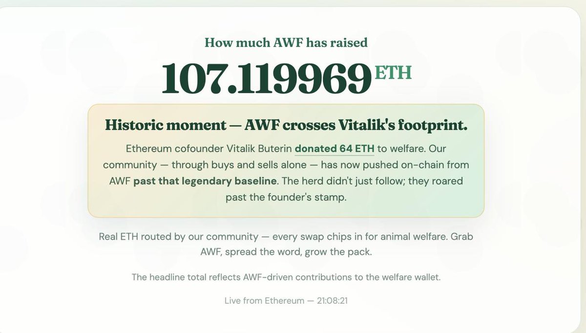 Animal Welfare Fund - $AWF tweet media