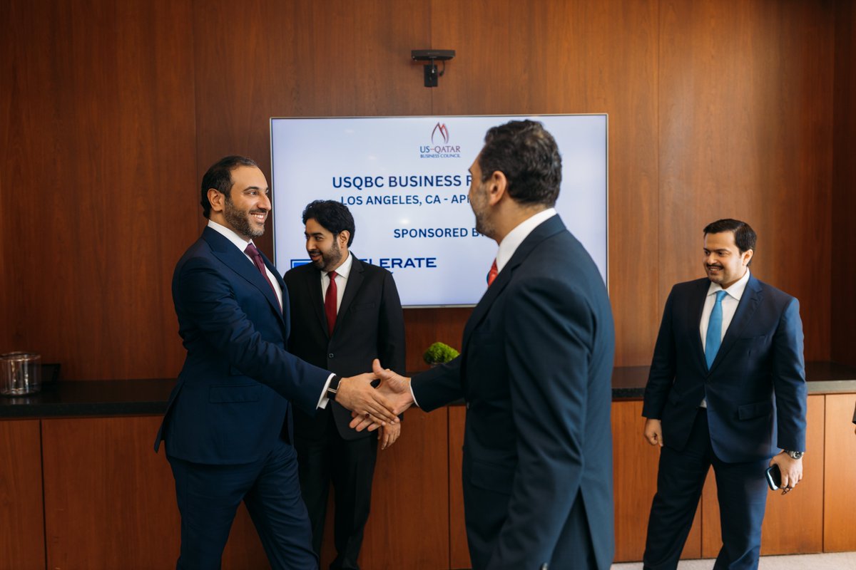 USQatar's tweet photo. USQBC was pleased to host a private Business Reception in Beverly Hills, CA on the sidelines of SelectLA, bringing together senior executives, state and city representatives, and international partners to showcase investment opportunities across the United States. #us #qatar https://t.co/c5z1e8OpDK
