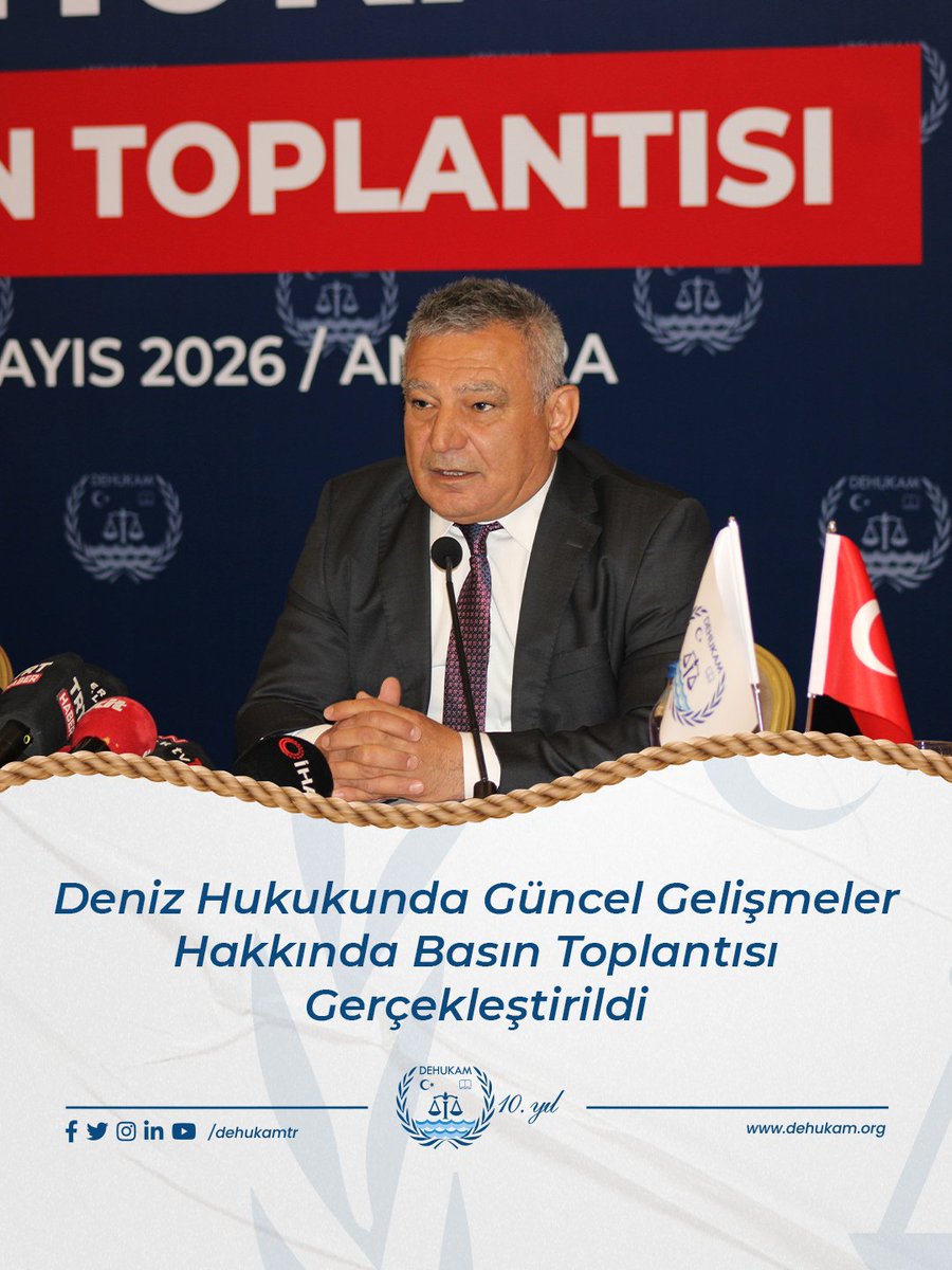 Dehukamtr's tweet photo. Deniz Hukukunda Güncel Gelişmeler Hakkında Basın Toplantısı Gerçekleştirildi.

Detaylı bilgi için:
https://t.co/2TqInuwagr https://t.co/xYIpCqlpB1