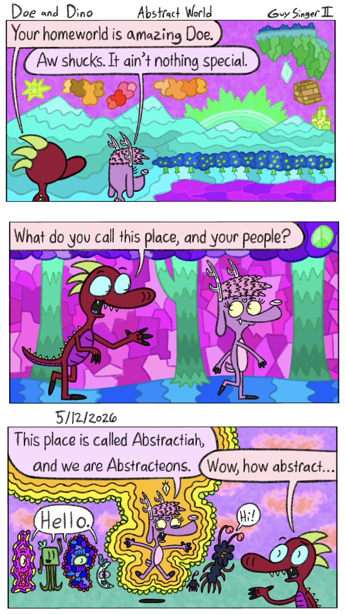 GuyII15's tweet photo. Abstract World #art #cartoons #comics #funnies #doe #dino #fuckai https://t.co/aS9BJpDe5t