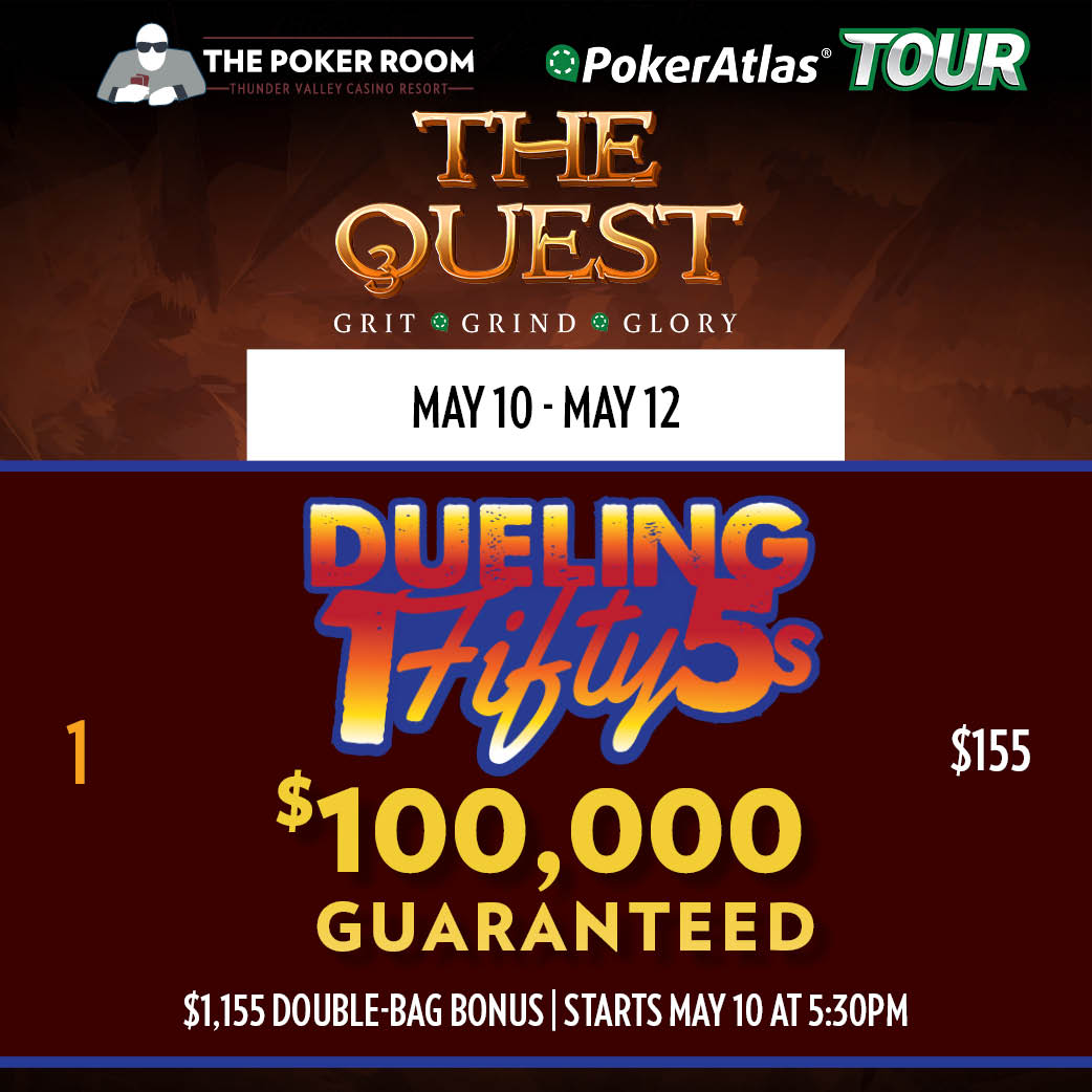 TVPokerRoom's tweet photo. Lots of the pokers today in our @PokerAtlasTour series

9:30a - Final Flight - $100,000 GTD $155 Dueling1Fifty5's w/ $1,155 2-Bag Bonus

Noon - $300 Omaha 8

5:30p - Night 2 Dueling 1Fifty5's

5:30p - First Flight - $100,000 GTD $300 NoeCal Jacked Stack https://t.co/eYhqUB3Jiz