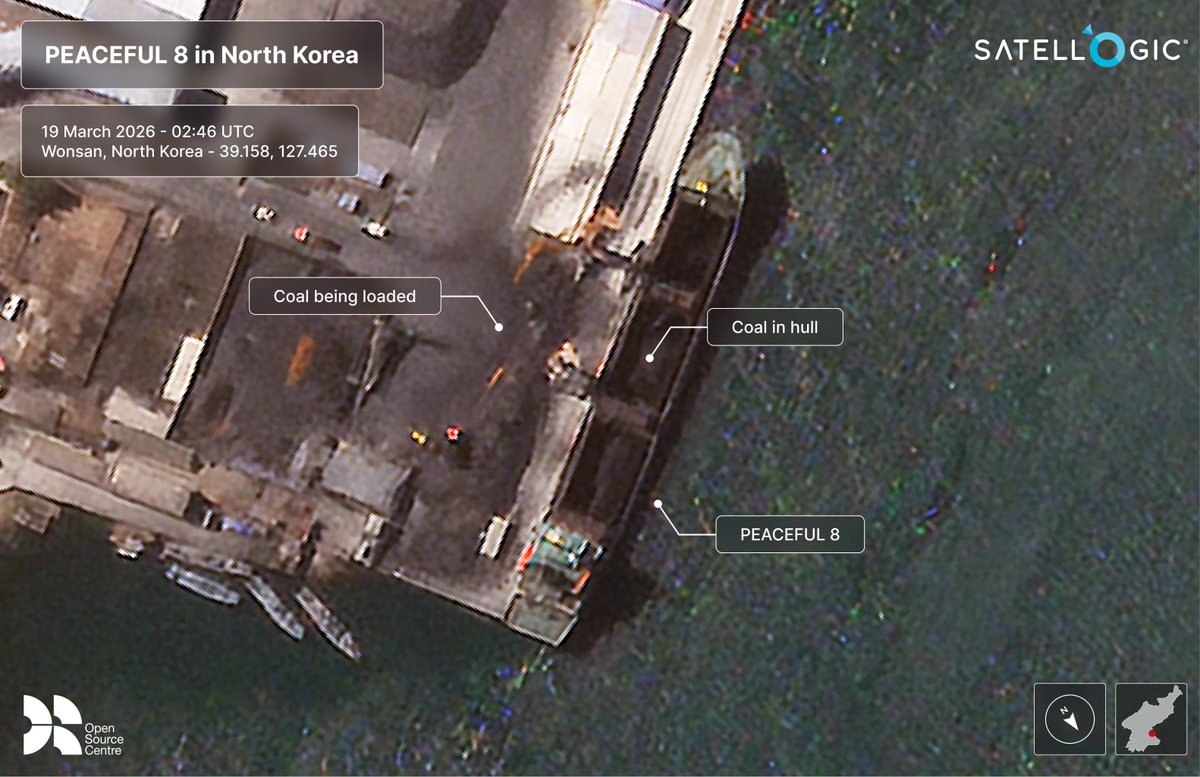 osc_london's tweet photo. The evidentiary standard for identifying these ships is high – we have not included a number of additional vessels we believe have likely visited to load coal or other commodities. https://t.co/MSexZJ4R6C