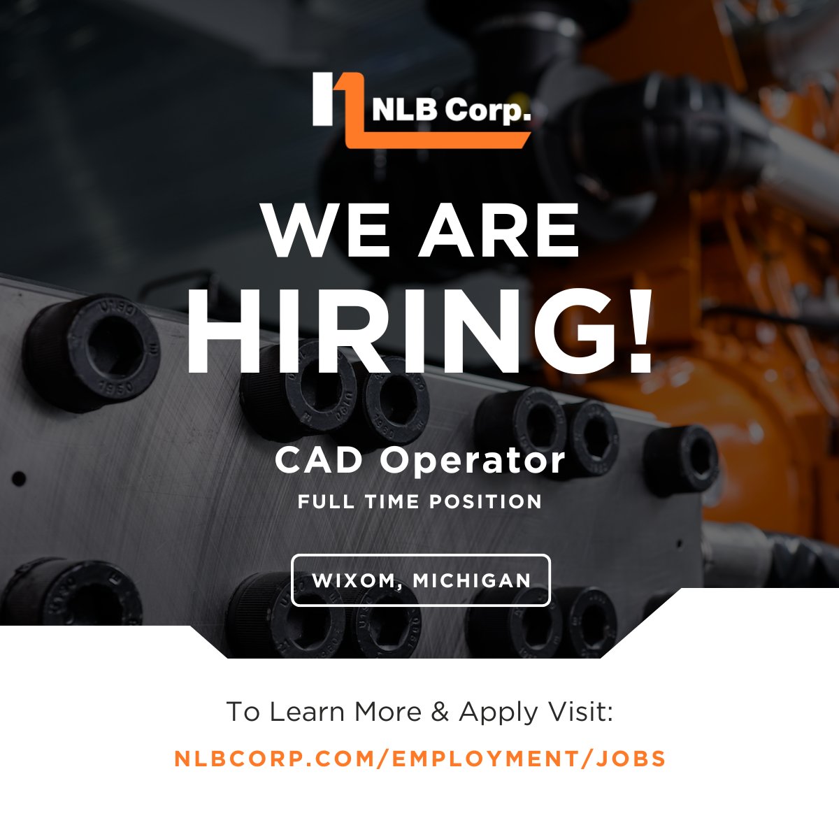NLBCorp's tweet photo. We’re hiring a CAD Operator!
Create precise mechanical assembly &amp; detail drawings using CAD.  
https://t.co/JNvM5sqOcE

#NowHiring #CADJobs #ManufacturingCareers #NLBCorp #WaterJetting https://t.co/AW2aUMwj7v