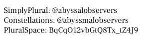 . ݁₊ ⊹- AbyssmalObservers ( 🟩 + 🪻 ) -⊹ ₊ ݁. tweet media