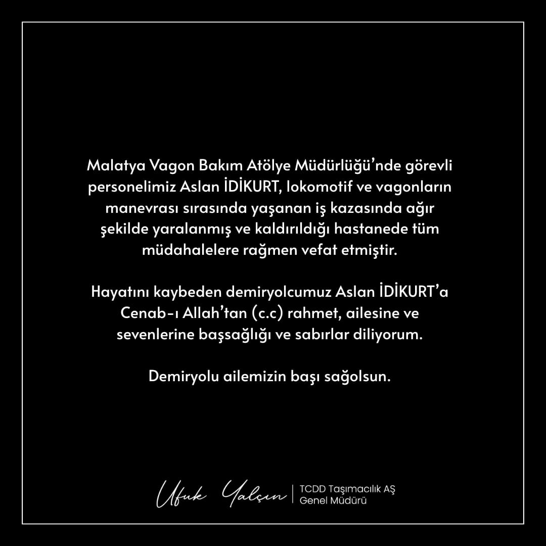 uyalcin_'s tweet photo. Demiryolu ailemizin başı sağolsun. https://t.co/W4pahb5I2w