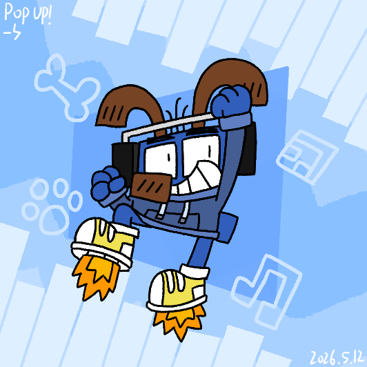 bigthyblues's tweet photo. Woof! Time to jump up, following the beat, as a cool blocky dog!
🐶🚀🎵

#Bluesarts https://t.co/mwvppUhFHN