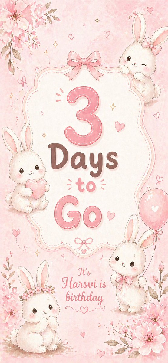 Rohit176222's tweet photo. 𝟘3 𝔻𝕒𝕪𝕤 𝕝𝕖𝕗𝕥 𝕗𝕠𝕣 Rabbit 𝔹𝕚𝕣𝕥𝕙𝕕𝕒𝕪 🤍
@maihukhargosh
happy birthday, nakli admin
May this year sharpen your strength, elevate your success,
and push you closer to everything you deserve. https://t.co/53L5afPYh0