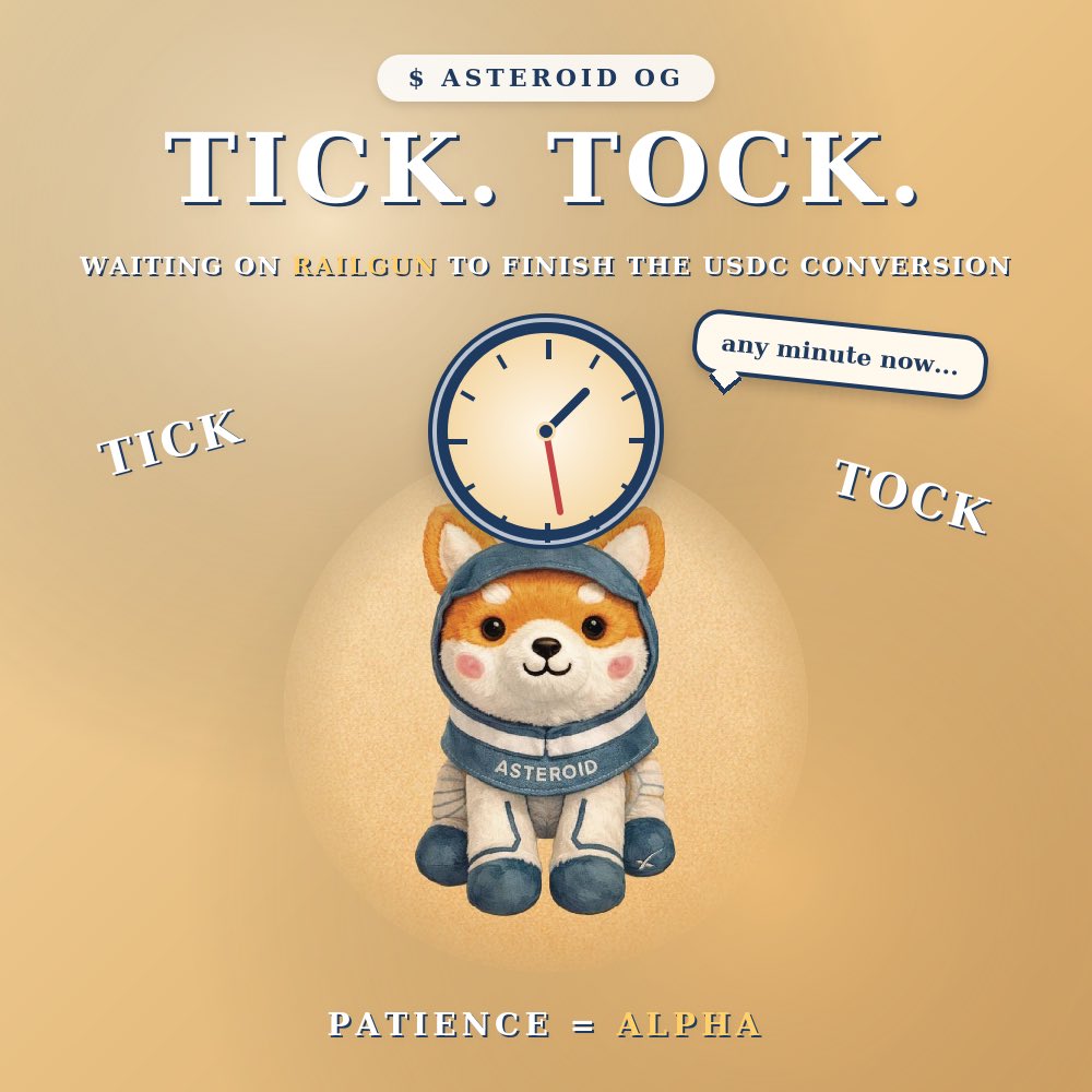 any minute now.

patience = alpha.