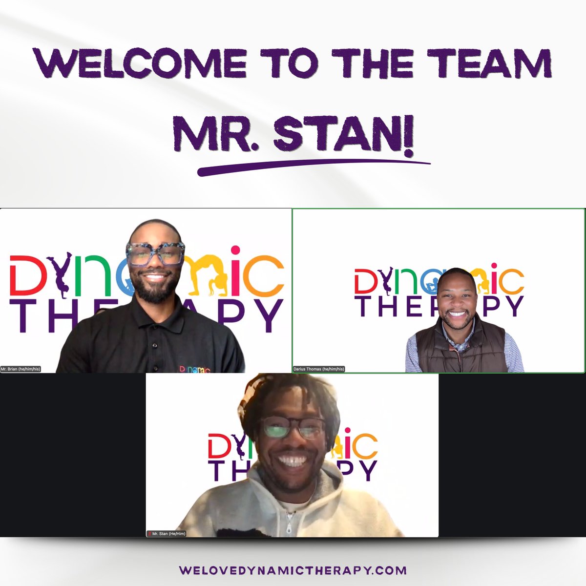 DynamicTllc's tweet photo. We are so excited to welcome Mr. Stan from Emerson College to our growing ranks of graduate clinicians from around the world!

 Welcome to the team, Mr. Stan! 

The future of speech-language pathology looks brighter because of leaders like you. ✨

#SpeechLanguagePathology #SLP https://t.co/eFmsWgfOat