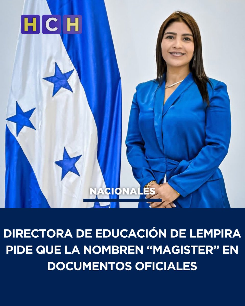 HCHTelevDigital's tweet photo. #HCHNoticias | ¿Se le subió a la cabeza o es orden? La directora departamental de educación de Lempira, Glendy Yamileth Gutiérrez, envía una circular para que en todo documento oficial deben llamarla con su grado académico de "Magister", con la abreviatura (MSc.) junto a su nombre y su cargo. Pese a que ella dice que esta medida es para mantener uniformidad y formalidad, ha recibido una lluvia de criticas al asegurar que carece de humildad a pocos días de asumir este cargo.
JC