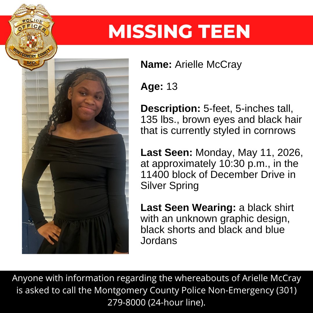 Montgomery County Department of Police tweet media