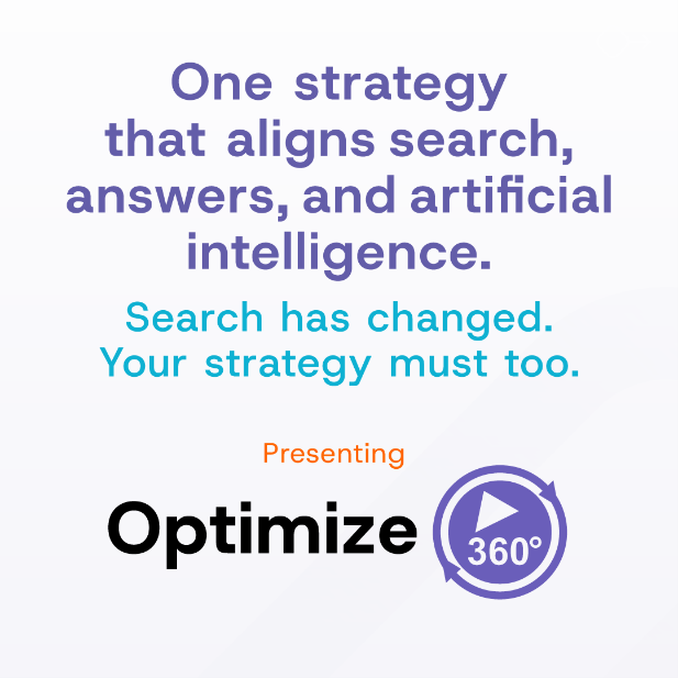 GoPulsion's tweet photo. The advantage today isn’t doing more marketing — it’s connecting it all. Search, content, paid media, and conversion work best as one system.

Optimize 360 was built for that shift.
https://t.co/7BiT6Ogntt

#SEO #AEO #AI #DigitalMarketing #B2B https://t.co/jzqxsnET0j
