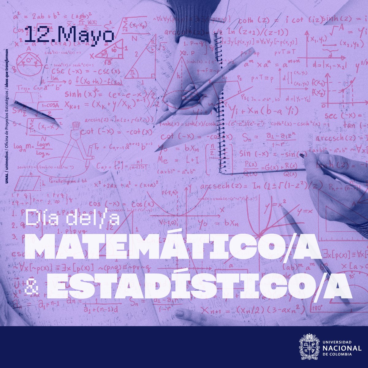 UNALOficial's tweet photo. #SomosUNAL En las aulas y laboratorios de la UNAL nacen ideas que ayudan a comprender y transformar realidades. 💡Hoy reconocemos a matemáticos y estadísticos que hacen del conocimiento una herramienta para construir un mejor país. 📚➗| @CienciasUNALBog https://t.co/ozoF9E5Qm4